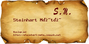 Steinhart Máté névjegykártya
